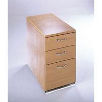 pedestal desk end 3 drawer d800mm oak classic furn