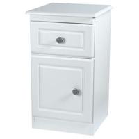 Pembroke 1 Door 1 Drawer Bedside White