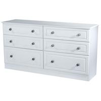 pembroke 6 drawer midi chest white