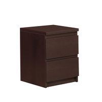 pello 2 drawer bedside cabinet dark mahogany