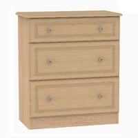 Pembroke 3 Drawer Deep Chest Light Oak