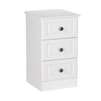 Pembroke 3 Drawer Bedside Cabinet Cream