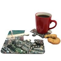 Personalised Aerial Photo Jigsaw Coasters - Gift