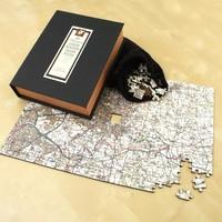 Personalised Wooden Map Jigsaw Puzzle (Aerial Photography (England and Wales only)) - Gift
