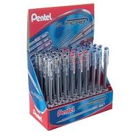Pentel BK77/36D Superb Fine Ballpoint Pen Display Box - Assorted (Pack of 36)