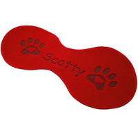 Personalised Pet Feeding Mats, Red, Polypropylene