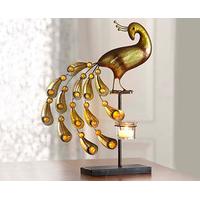 Peacock Candle Holder, Metal