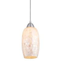 Pearl Shell Glass Pendant Ceiling Light Fixture with Clear Cable