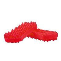 pet me red firm long silicone brush