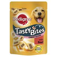 Pedigree Tasty Bites Dog Treats Chewy Slices with Beef 150g