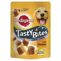 Pedigree Tasty Bites Dog Treats Chewy Cubes with Chicken 130g
