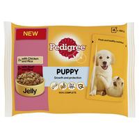 Pedigree Pouch Puppy Food Chicken and Beef 4 x 100g