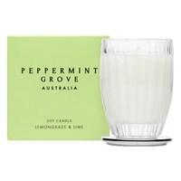 peppermint grove australia small soy candle lemongrass ampamp lime 60g