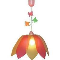 Pendant light Butterflies HV halogen E27 75 W Waldi Leuchten Blüte Schmetterlin Multi-coloured