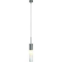 Pendant light Energy-saving bulb E27 13 W Sygonix Ferrara 575778 Silver-grey