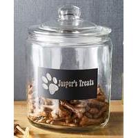 personalised pet treat jar