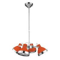 Pendant Light 4 Shade Orange ShadeChrome