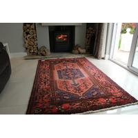 persian hamadan hand tufted wool rug