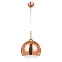 Pendant Light Copper Finish White Inside