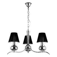 Pendant Light 3 Arm Black Shades