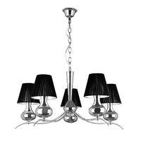 Pendant Light 5 Arm Black Shades