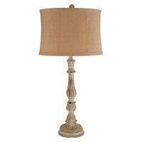 Petra Table Lamp Polyresin Fabric Shade