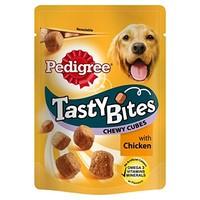 pedigree ct puppy tasty bites chewy cubes chicken 125g pack of 8