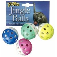 pet love jingle balls 4 pack cat toy