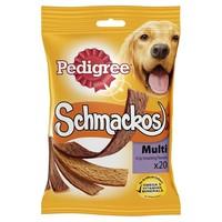 PEDIGREE Schmackos Dog Treats Meat Variety 20 Stick, Pack of 9