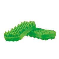 pet me green soft long silicone brush