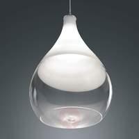 Pendant light Kingston with glass lampshade