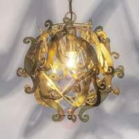 Pendant lamp Buono Piccola with gold leaf