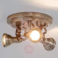 Perseas 3-bulb GU10 LED ceiling spotlight