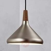 pendant lamp float in brushed steel 27 cm