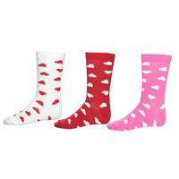 Peter Storm Girl\'s 3 Pack Socks, White/Red/Pink