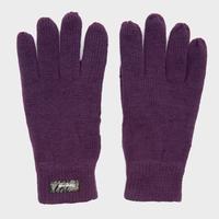 peter storm thinsulate knit fleece gloves purple purple