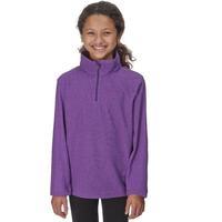 peter storm girls half zip mini stripe fleece purple