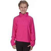 peter storm girls half zip mini stripe fleece pink