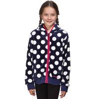 Peter Storm Girls\' Dotty Full Zip Fleece, Navy