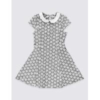 Peter Pan Collar Ponte Dress (3-14 Years)