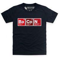 periodic bacon kids t shirt