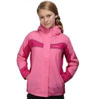 peter storm girls insulated waterproof jacket pink