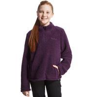 peter storm girls teddy half zip fleece purple