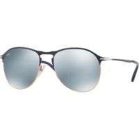 persol po7649s 107330 blue bronzelight green mirrored silver