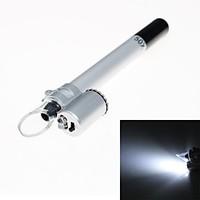 Pen Style 2-LED Illuminated 50X Microscope with Leather Pouch (3LR927)
