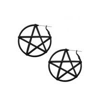 pentagram hoop earrings