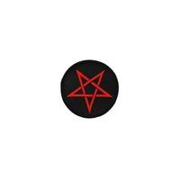 pentagram iron on woven patch