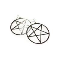 Pentagram Hoop Earrings