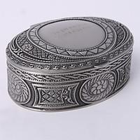 Personalized Vintage Tutania Oval Jewelry Box