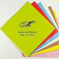 Personalized Letter Style Napkins - Set of 100 (More Colors)